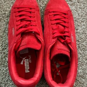 Puma Red Suede Sneakers